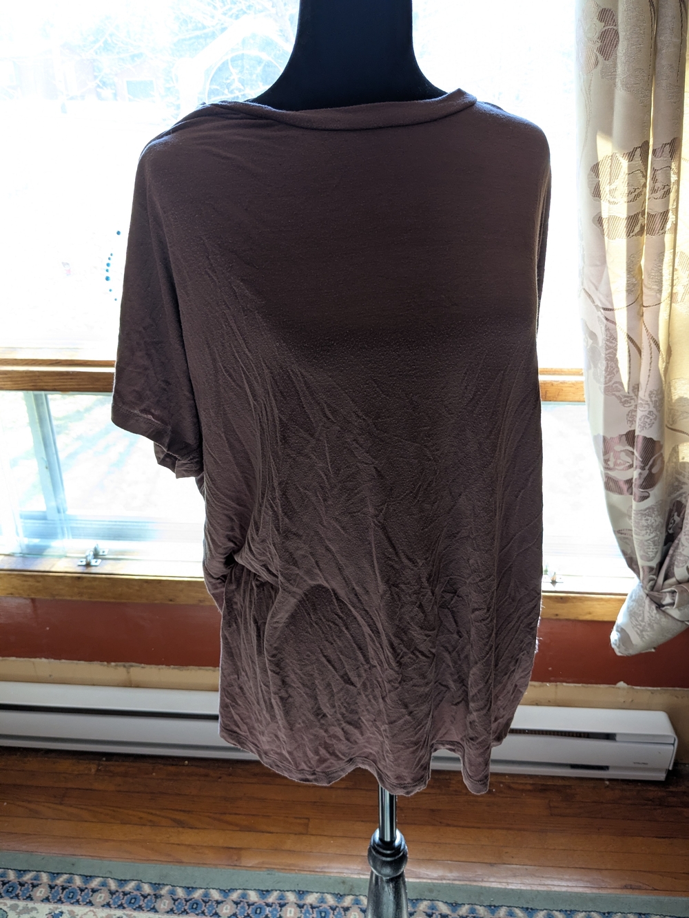 Simple Soft Sustainable Mauve Short-Sleeve Top
